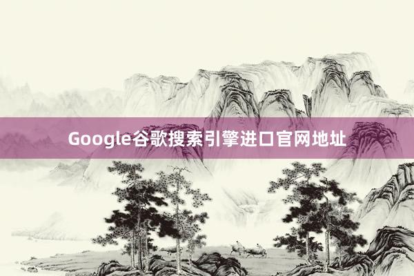 Google谷歌搜索引擎进口官网地址